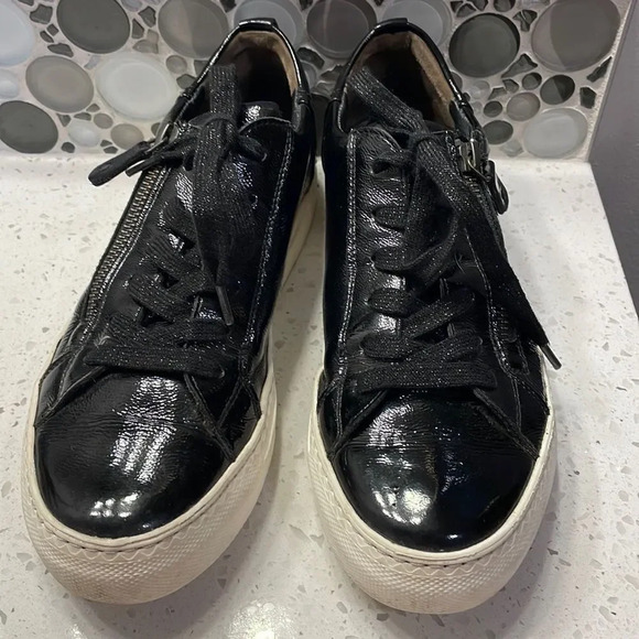 Paul Green Lacey Lux black sparkly woman’s tennis shoes - Picture 1 of 15